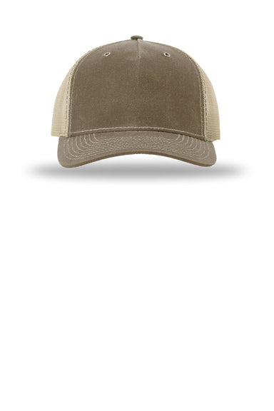 Richardson Hats 112WH Mens Hawthorne Snapback Hat Buck Brown/Khaki Flat Front
