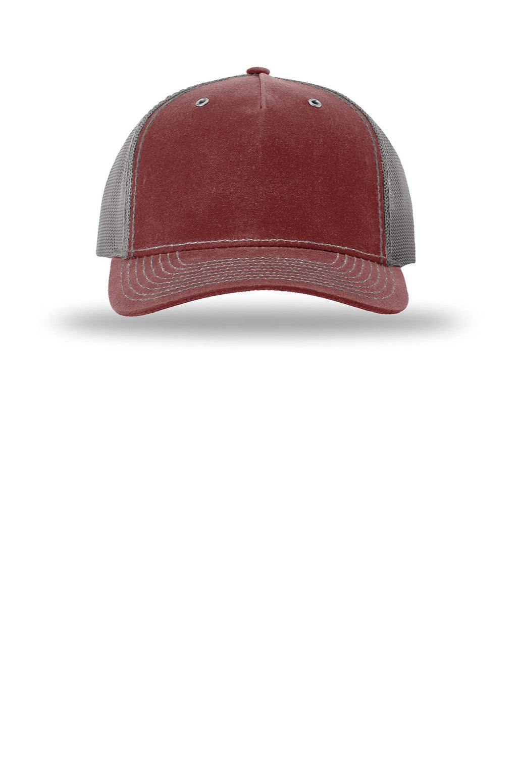 Richardson Hats 112WH Mens Hawthorne Snapback Hat Burnt Red/Charcoal Grey Flat Front