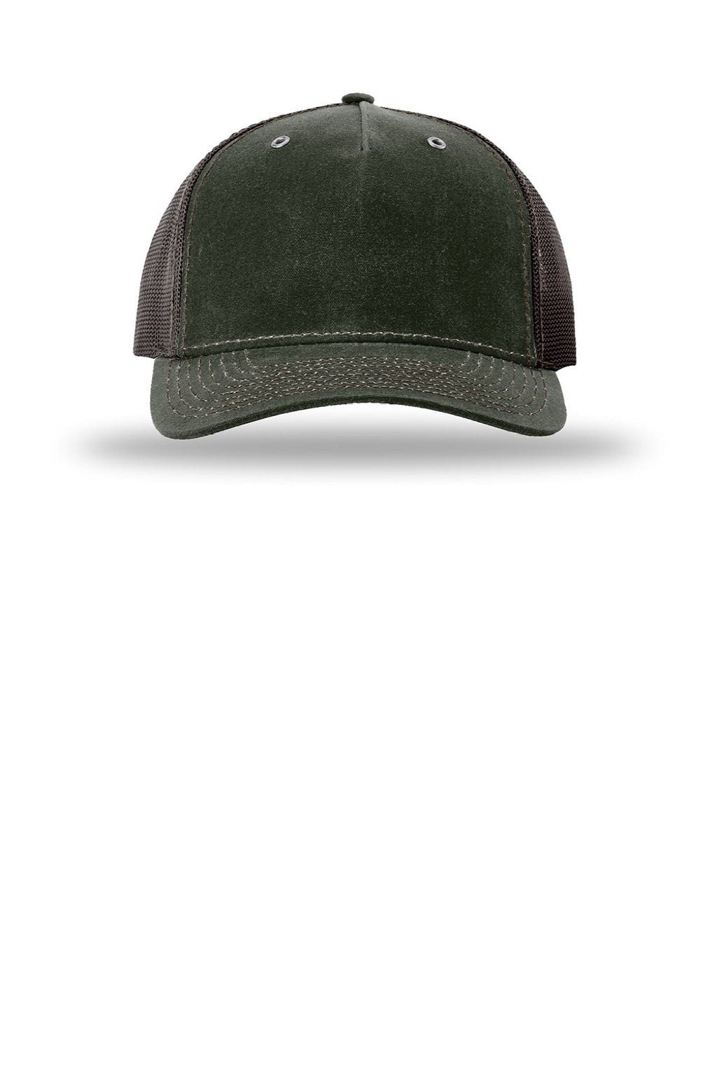 Richardson Hats 112WH Mens Hawthorne Snapback Hat Dark Olive Green/Coffee Brown Flat Front