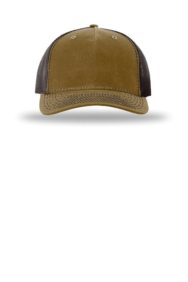 Richardson Hats 112WH Mens Hawthorne Snapback Hat Whiskey/Brown Flat Front