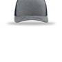 Richardson Hats Mens Snapback Trucker Hat - Heather Grey/Navy Blue