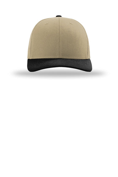 Richardson Hats 112 Mens Snapback Trucker Hat Khaki/Khaki/Black Flat Front