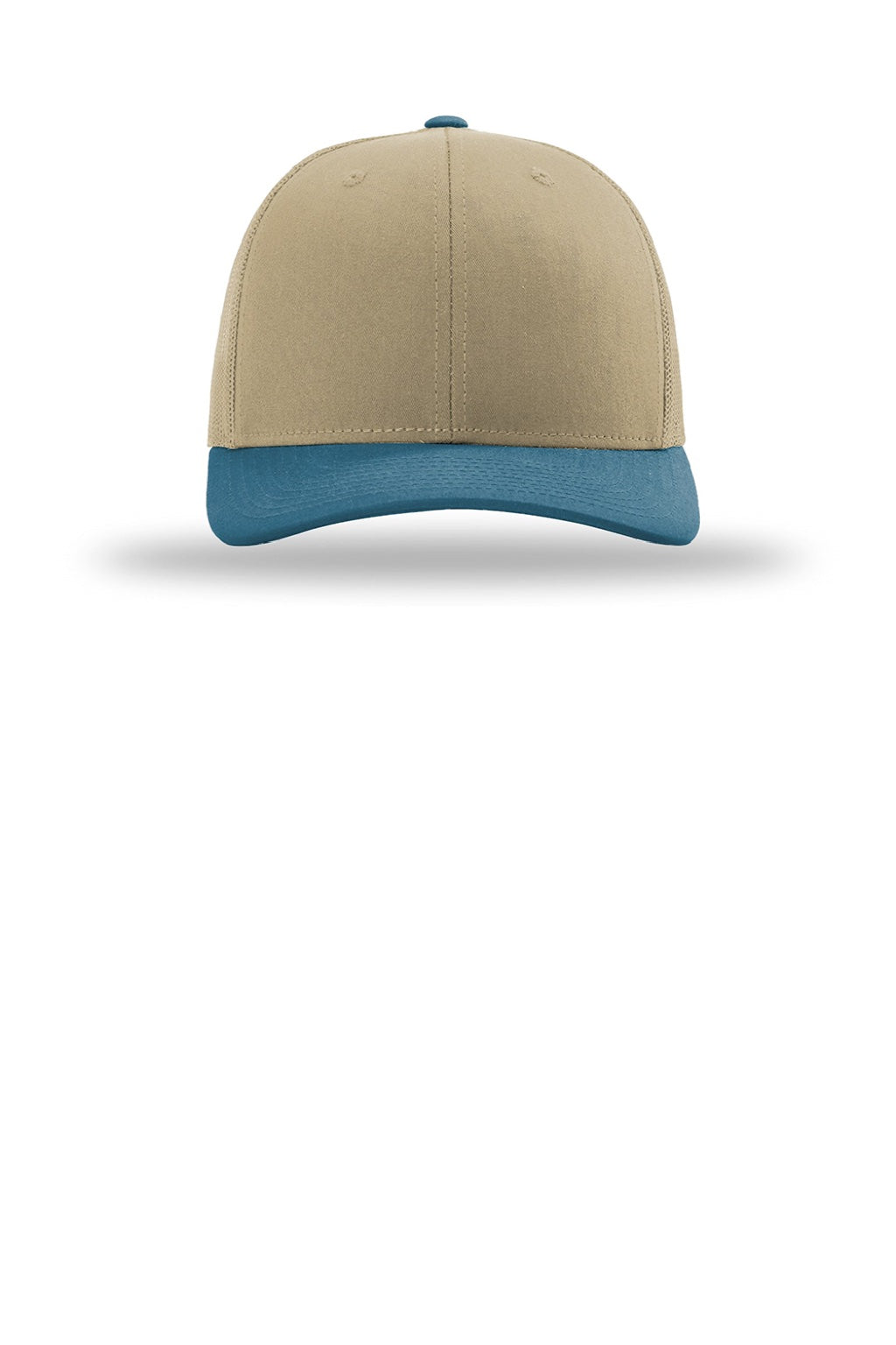 Richardson Hats 112 Mens Snapback Trucker Hat Khaki/Khaki/Legion Blue Flat Front