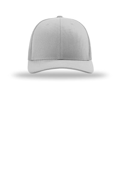 Richardson Hats 112 Mens Snapback Trucker Hat Light Grey Flat Front