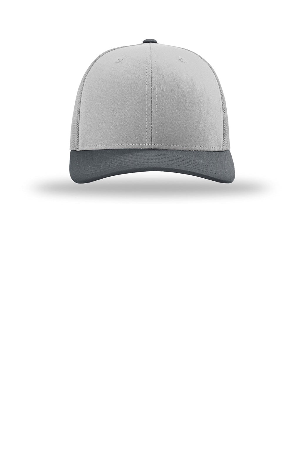 Richardson Hats 112 Mens Snapback Trucker Hat Light Grey/Light Grey/Gunmetal Flat Front
