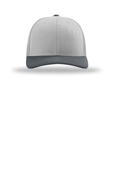 Richardson Hats 112 Mens Snapback Trucker Hat Light Grey/Light Grey/Gunmetal Flat Front