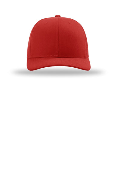 Richardson Hats 112 Mens Snapback Trucker Hat Red Flat Front