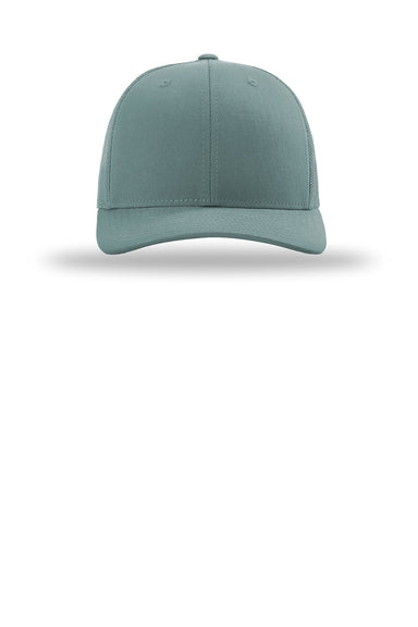 Richardson Hats 112 Mens Snapback Trucker Hat Smoke Blue Flat Front