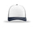 Richardson Hats 112 Mens Snapback Trucker Hat White/Aluminum Grey/Navy Blue Flat Front