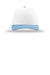 Richardson Hats 112 Mens Snapback Trucker Hat White/White/Columbia Blue Flat Front