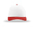 Richardson Hats 112 Mens Snapback Trucker Hat White/White/Red Flat Front