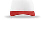Richardson Hats Mens Snapback Trucker Hat - White/White/Red
