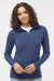 Columbia 212495 Womens Glacial IV Fleece 1/4 Zip Sweatshirt Nocturnal Blue Model Front