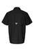 Columbia 212484 Mens PFG Slack Tide Moisture Wicking Short Sleeve Button Down Camp Shirt w/ Pocket Black Flat Back