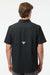 Columbia 212484 Mens PFG Slack Tide Moisture Wicking Short Sleeve Button Down Camp Shirt w/ Pocket Black Model Back