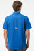 Columbia 212484 Mens PFG Slack Tide Button Down Short Sleeve Camp Shirt Vivid Blue Model Back