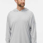 Columbia Mens PFG Terminal Tackle Moisture Wicking Long Sleeve Hooded T-Shirt Hoodie - Cool Grey/Vivid Blue - Coming Soon
