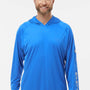 Columbia Mens PFG Terminal Tackle Moisture Wicking Long Sleeve Hooded T-Shirt Hoodie - Vivid Blue/Cool Grey - Coming Soon
