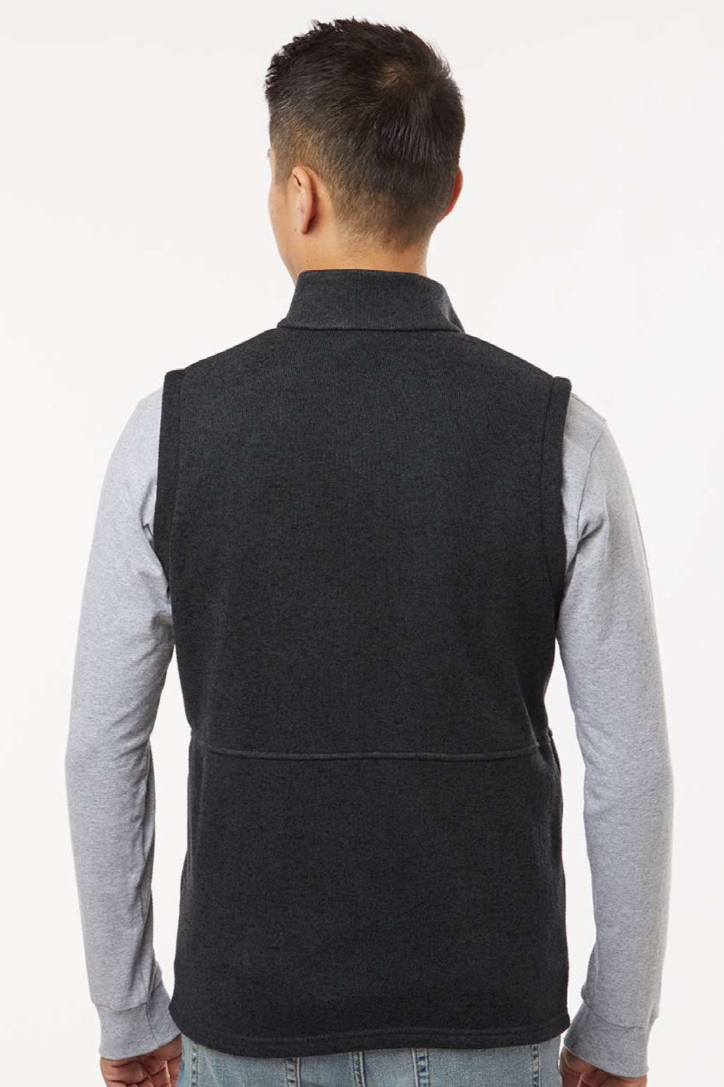 Columbia 209575 Mens Alto Pass Fleece Full Zip Vest Black Model Back