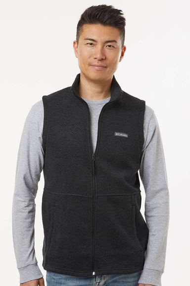 Columbia 209575 Mens Alto Pass Fleece Full Zip Vest Black Model Front