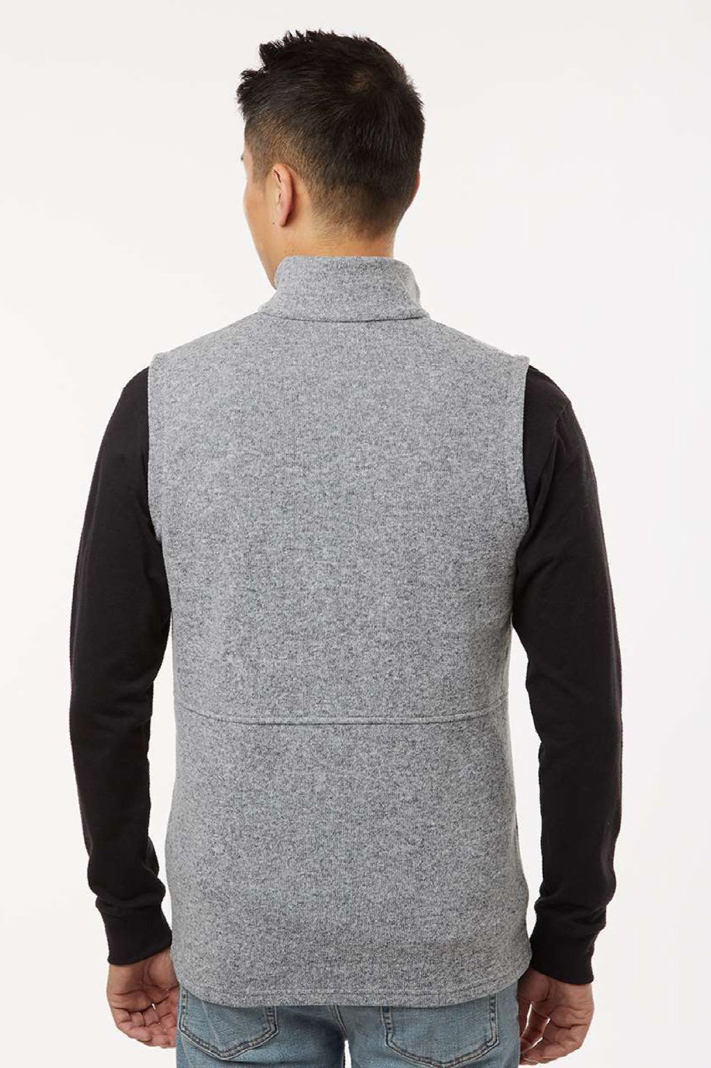 Columbia 209575 Mens Alto Pass Fleece Full Zip Vest Heather City Grey Model Back