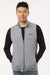 Columbia 209575 Mens Alto Pass Fleece Full Zip Vest Heather City Grey Model Front