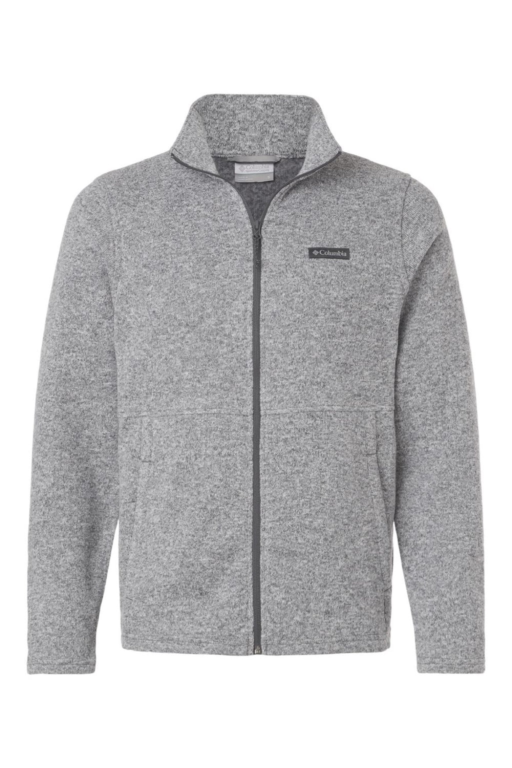 Columbia 209574 Mens Alto Pass Fleece Full Zip Sweatshirt w/ Pockets Heather City Grey Flat Front