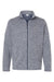 Columbia 209574 Mens Alto Pass Fleece Full Zip Sweatshirt w/ Pockets Heather Dark Mountain Blue Flat Front
