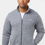 Columbia Mens Alto Pass Fleece Full Zip Sweatshirt w/ Pockets - Heather Dark Mountain Blue - NEW