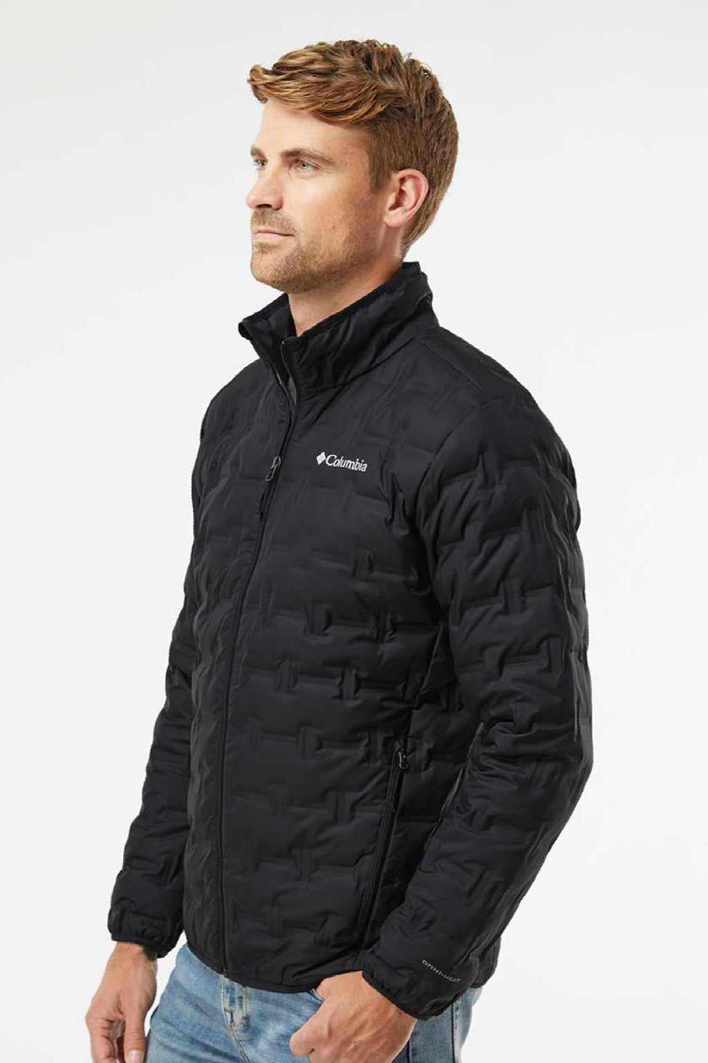 Columbia 208624 Mens Delta Ridge II Down Full Zip Jacket Black Model Side