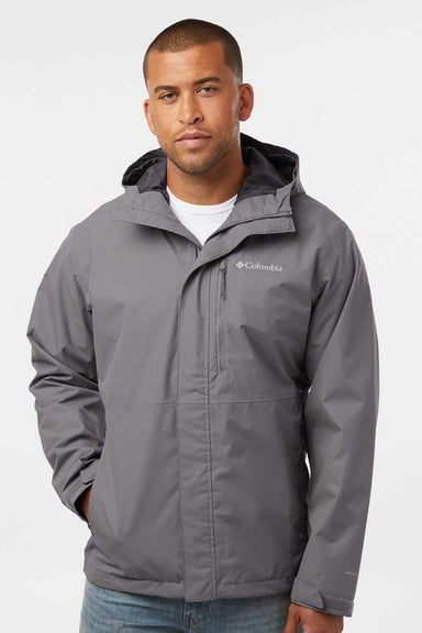 Columbia 208934 Mens Hikebound II Full Zip Hooded Jacket City Grey Model Front