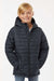 Columbia 209002 Youth Powder Lite II Full Zip Hooded Jacket Black Model Front