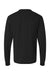 Tultex 202LS Mens Fine Jersey Long Sleeve Crewneck T-Shirt Black Flat Back