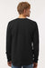 Tultex 202LS Mens Fine Jersey Long Sleeve Crewneck T-Shirt Black Model Back