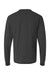 Tultex 202LS Mens Fine Jersey Long Sleeve Crewneck T-Shirt Charcoal Grey Flat Back