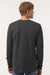 Tultex 202LS Mens Fine Jersey Long Sleeve Crewneck T-Shirt Charcoal Grey Model Back