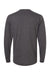 Tultex 202LS Mens Fine Jersey Long Sleeve Crewneck T-Shirt Heather Charcoal Grey Flat Back
