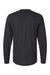 Tultex 202LS Mens Fine Jersey Long Sleeve Crewneck T-Shirt Heather Graphite Grey Flat Back