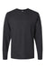 Tultex 202LS Mens Fine Jersey Long Sleeve Crewneck T-Shirt Heather Graphite Grey Flat Front