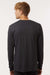 Tultex 202LS Mens Fine Jersey Long Sleeve Crewneck T-Shirt Heather Graphite Grey Model Back