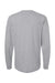 Tultex 202LS Mens Fine Jersey Long Sleeve Crewneck T-Shirt Heather Grey Flat Back