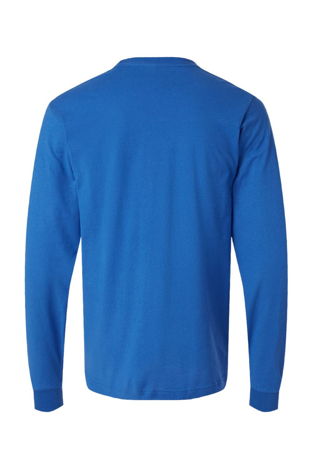 Tultex 202LS Mens Fine Jersey Long Sleeve Crewneck T-Shirt Royal Blue Flat Back