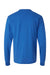 Tultex 202LS Mens Fine Jersey Long Sleeve Crewneck T-Shirt Royal Blue Flat Back