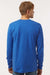 Tultex 202LS Mens Fine Jersey Long Sleeve Crewneck T-Shirt Royal Blue Model Back
