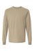 Tultex 202LS Mens Fine Jersey Long Sleeve Crewneck T-Shirt Sand Brown Flat Front