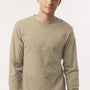 Tultex Mens Fine Jersey Long Sleeve Crewneck T-Shirt - Sand Brown - New