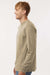 Tultex 202LS Mens Fine Jersey Long Sleeve Crewneck T-Shirt Sand Brown Model Side