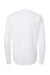 Tultex 202LS Mens Fine Jersey Long Sleeve Crewneck T-Shirt White Flat Back