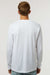 Tultex 202LS Mens Fine Jersey Long Sleeve Crewneck T-Shirt White Model Back