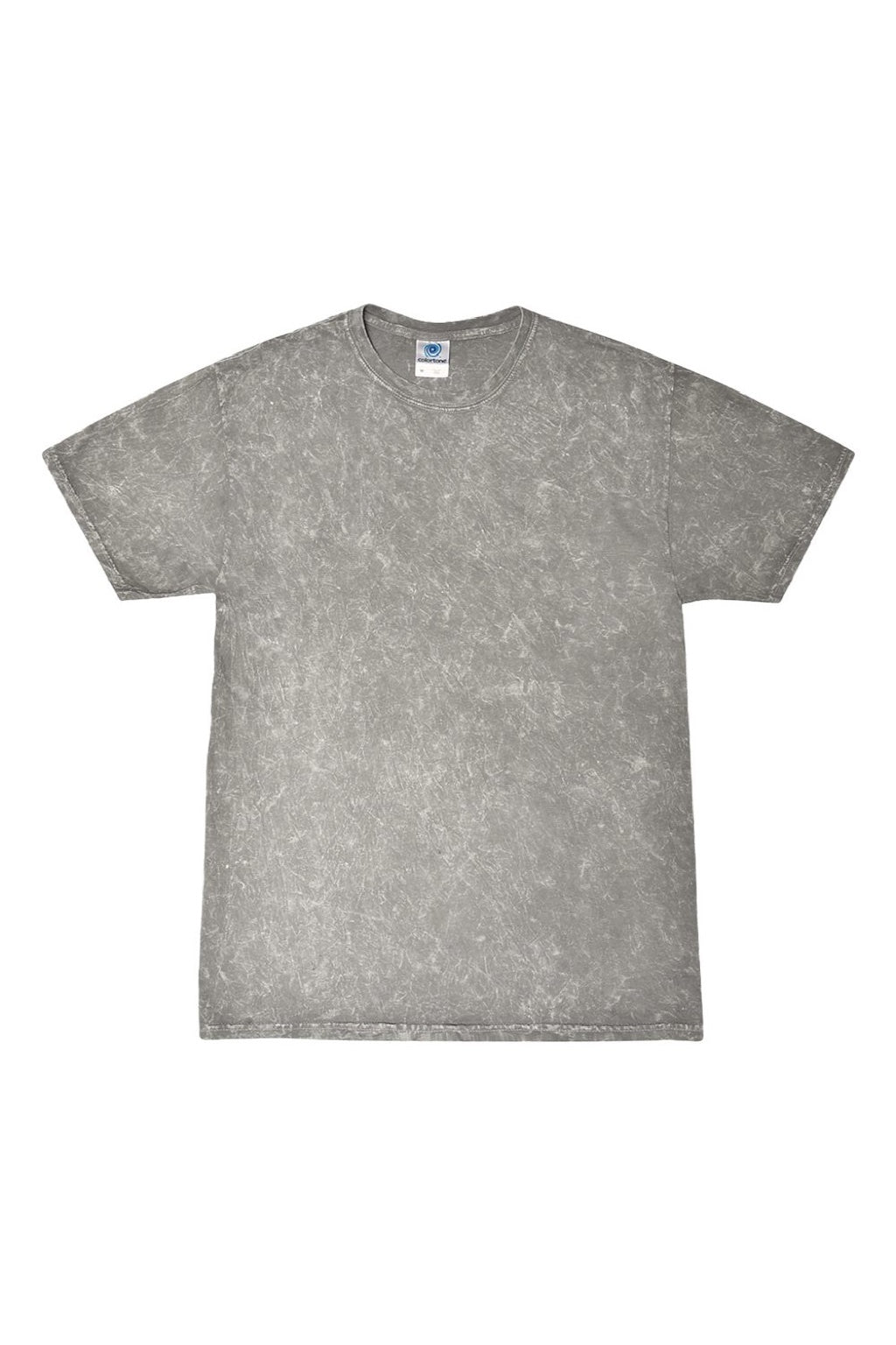 Colortone 1300 Mens Mineral Wash Short Sleeve Crewneck T-Shirt Mineral Grey Flat Front